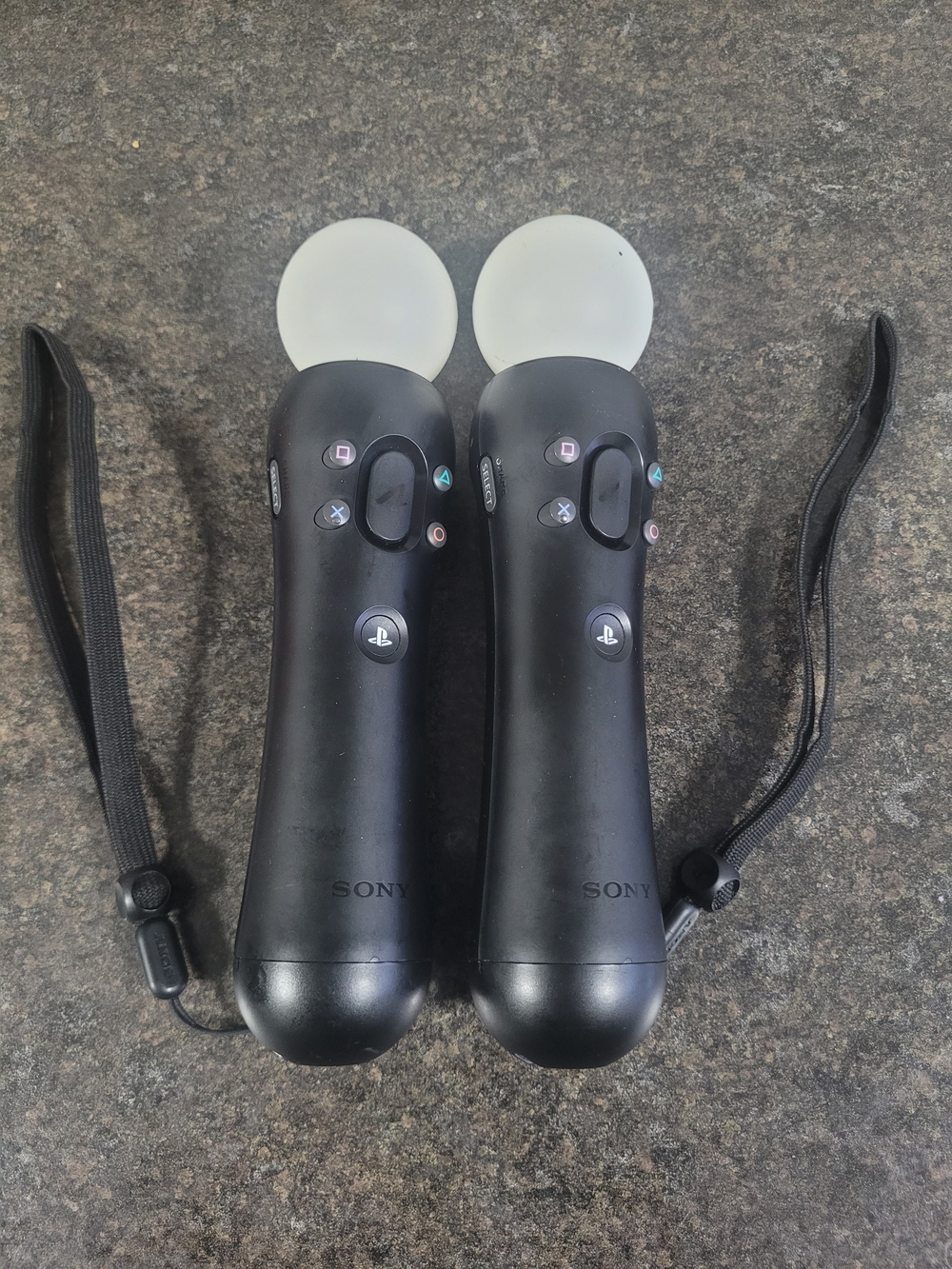 Sony PlayStation Move Motion Controllers (Black) - PS3 PS4 CECH-ZCM2U